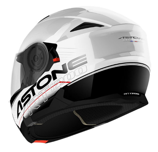 Le casque Astone Helmets RT1200G-TOWBM vu de derrière